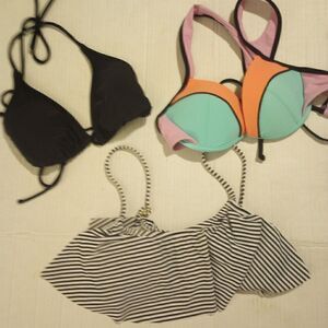 Three piece bundle small bikini tops